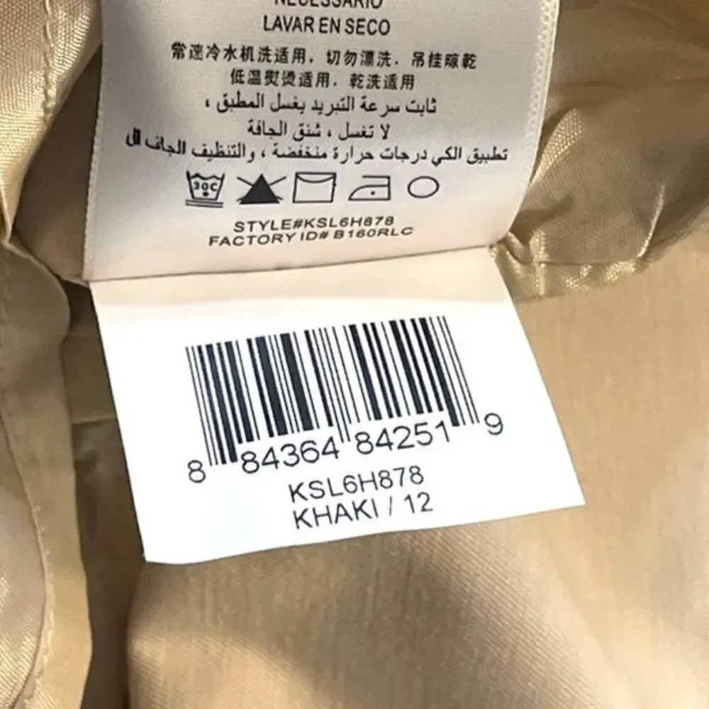 BCBGeneration Women's Khaki & Black Tux Mini Dress Size 12 Style KSL6H878